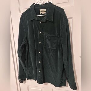 Madewell Green Corduroy Shirt